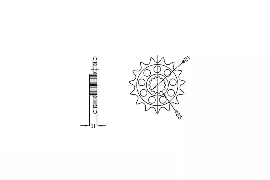 Ritzel 13 Zähne Teilung 520