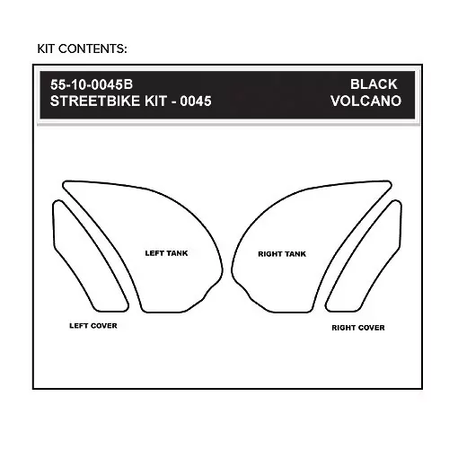 Stompgrip Traction Pad Volcano für Kawasaki Z1000 SX 11-17 Schwarz
