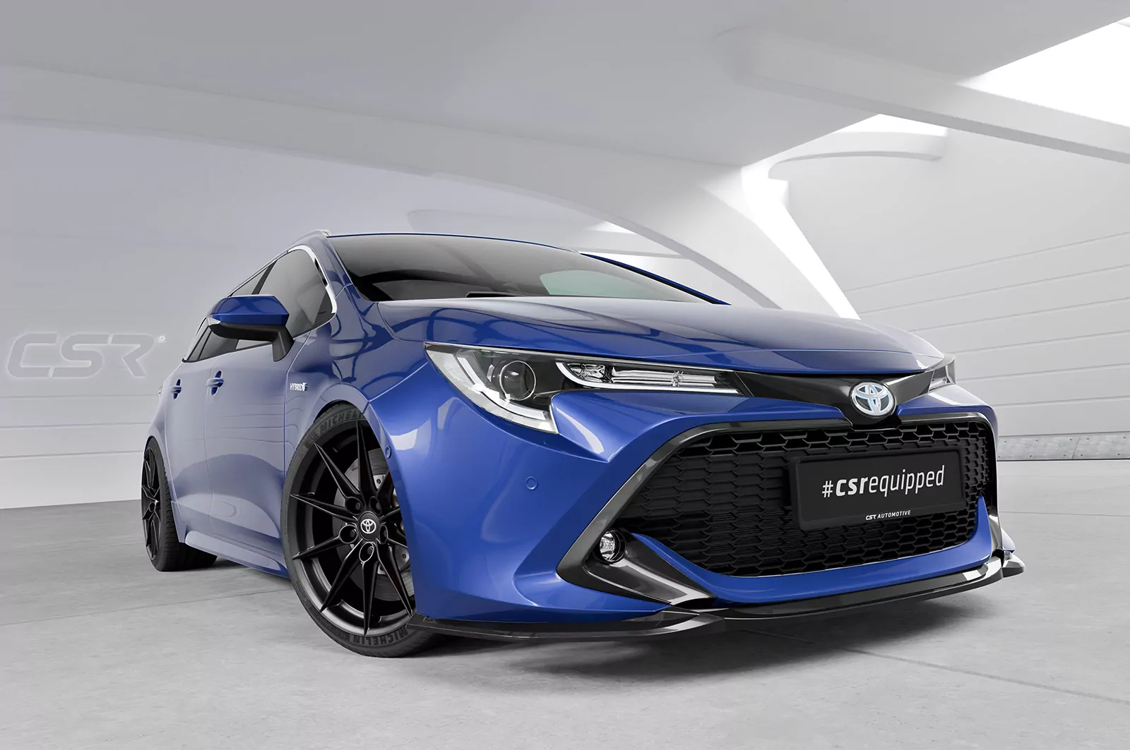 Cup-Spoilerlippe mit ABE für Toyota Corolla (E210) Touring Sports / Steilheck CSL648 Schwarz Strukturiert