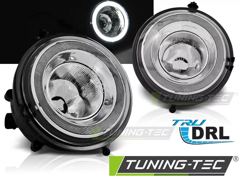 Fog Lights Angel Eyes Led Drl Fits Bmw Mini Cooper R55, R56, R57  