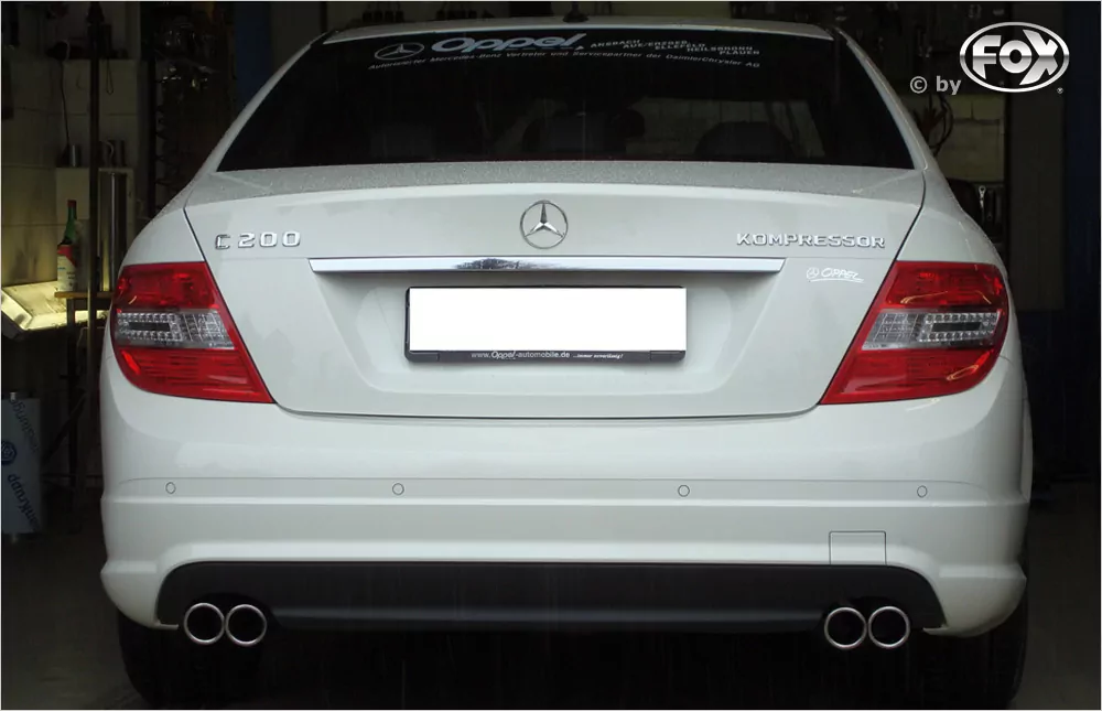 Mercedes C-Klasse 4 Zylinder - W204/S204 AMG-Paket  Endschalldämpfer rechts/links mit Y-Verbindungsstück - 2x70 Typ 16 rechts/links