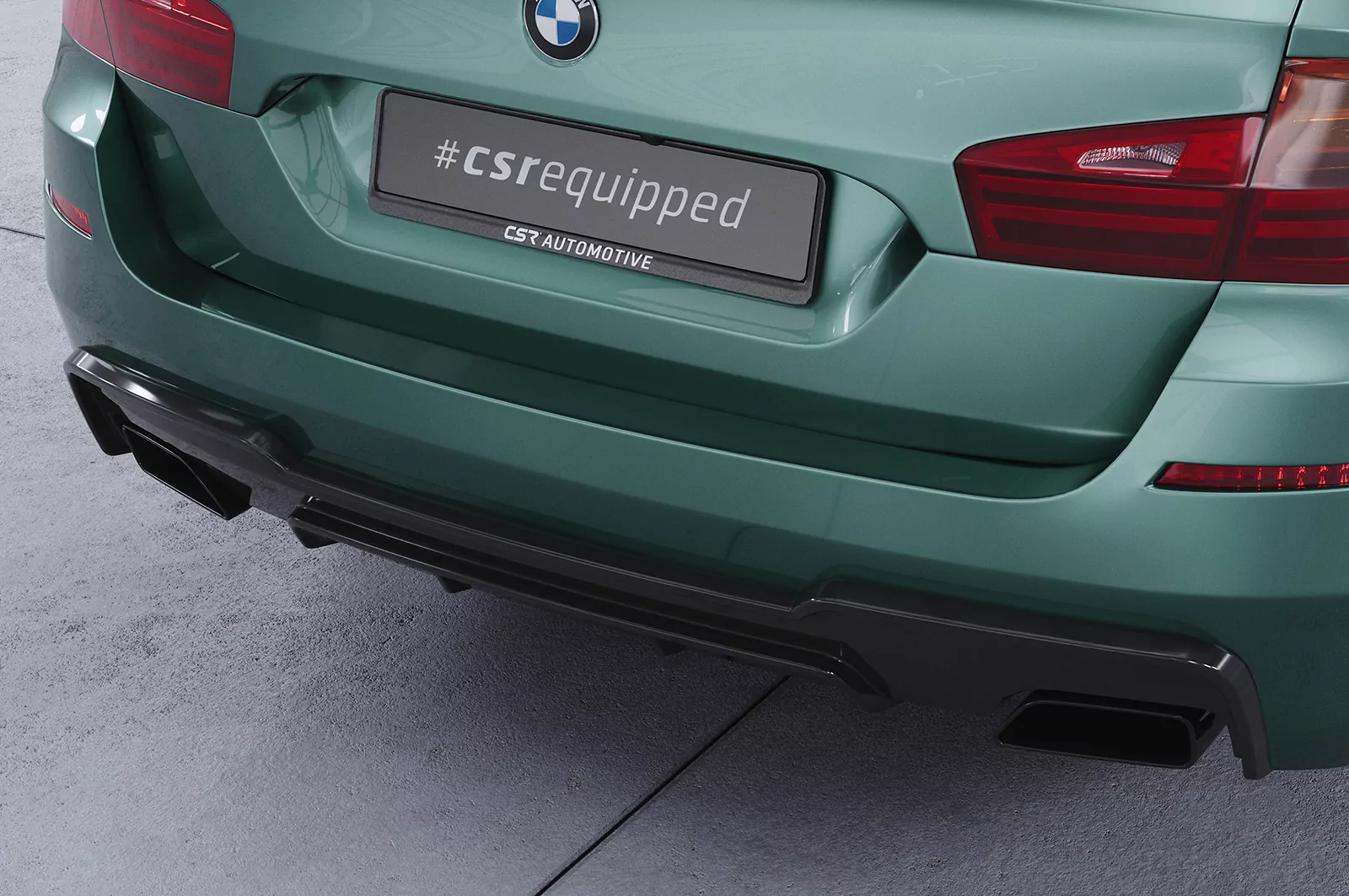 Heckansatz für BMW 5er F10/F11 550i/550d M-Paket HA290 Schwarz Strukturiert