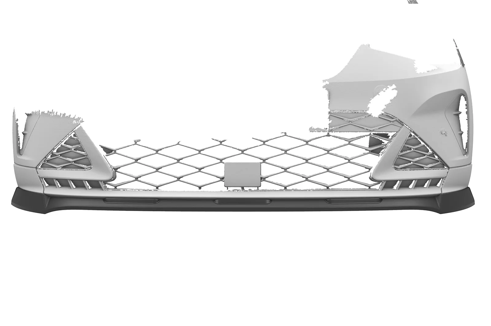 Cup-Spoilerlippe mit ABE für Seat Arona FR CSL850 Schwarz Strukturiert