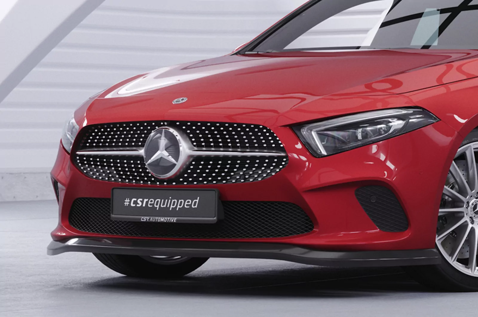 Cup-Spoilerlippe mit ABE für Mercedes A-Klasse W177 CSL312 Strukturiert (schwarz matt)