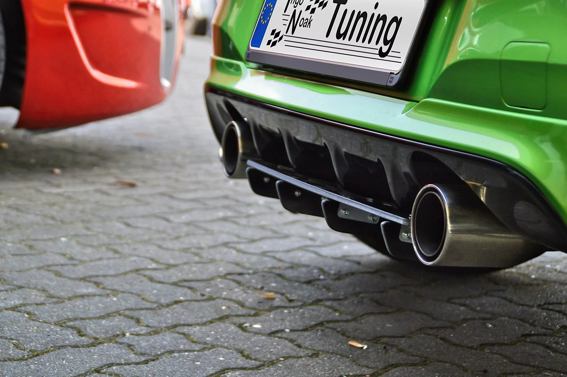 gefräster Heckansatz mit Finnen für Opel Corsa E OPC