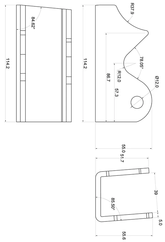 TA Technix universeller Rahmenhalter mit 39mm Stossdämpferaufhängung