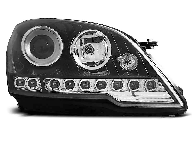 Headlights Daylight Black Fits Mercedes W164 Ml M-Klasse 08-  