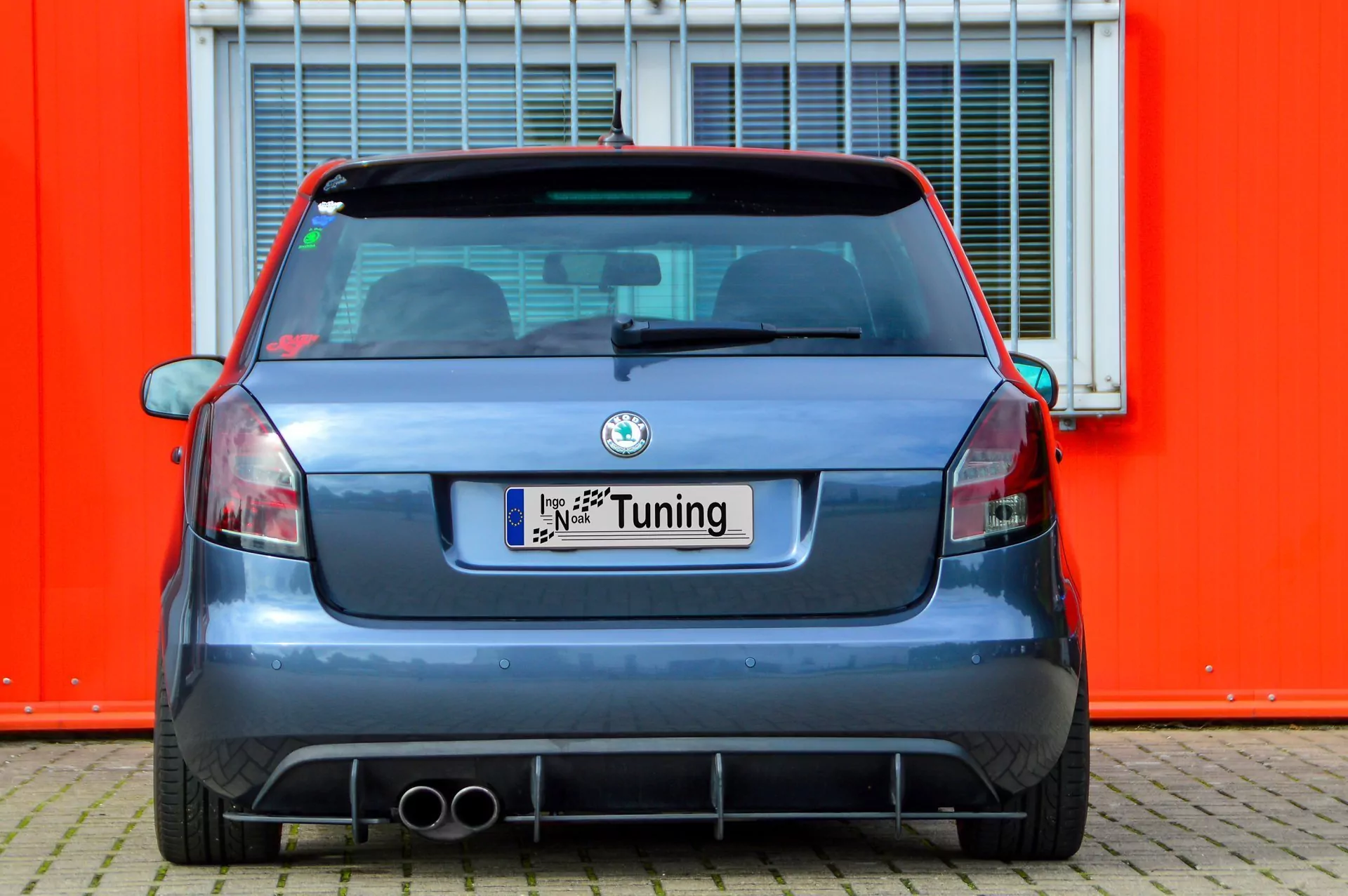 Gefräster Heckansatz mit Finnen für Skoda Fabia RS 5J