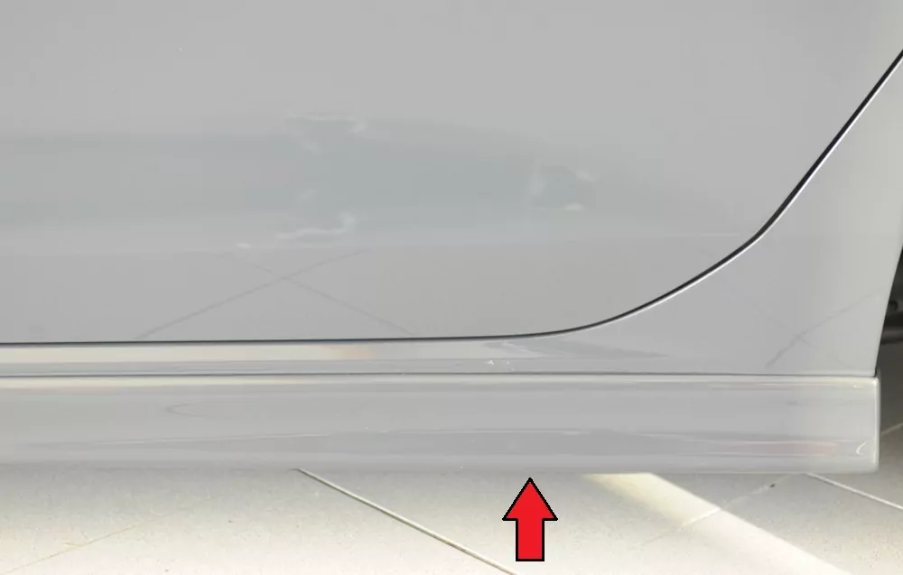 Rieger Seitenschweller links  (XS) matt schwarz für VW Golf 8 GTI 5-tür. 08.20-03.24 (bis Facelift)