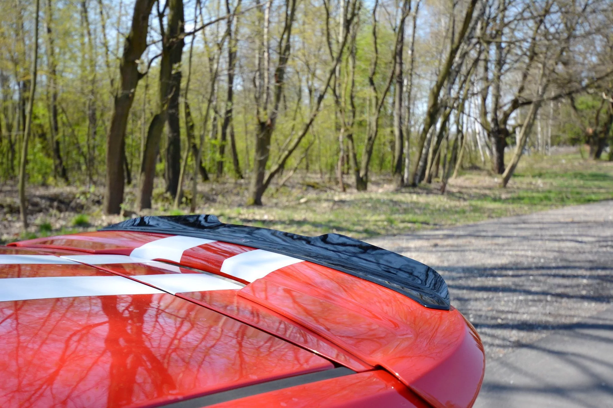 Spoiler CAP Passend Für Passend Für FORD FIESTA MK6 ST  Schwarz Hochglanz Schwarz Hochglanz
