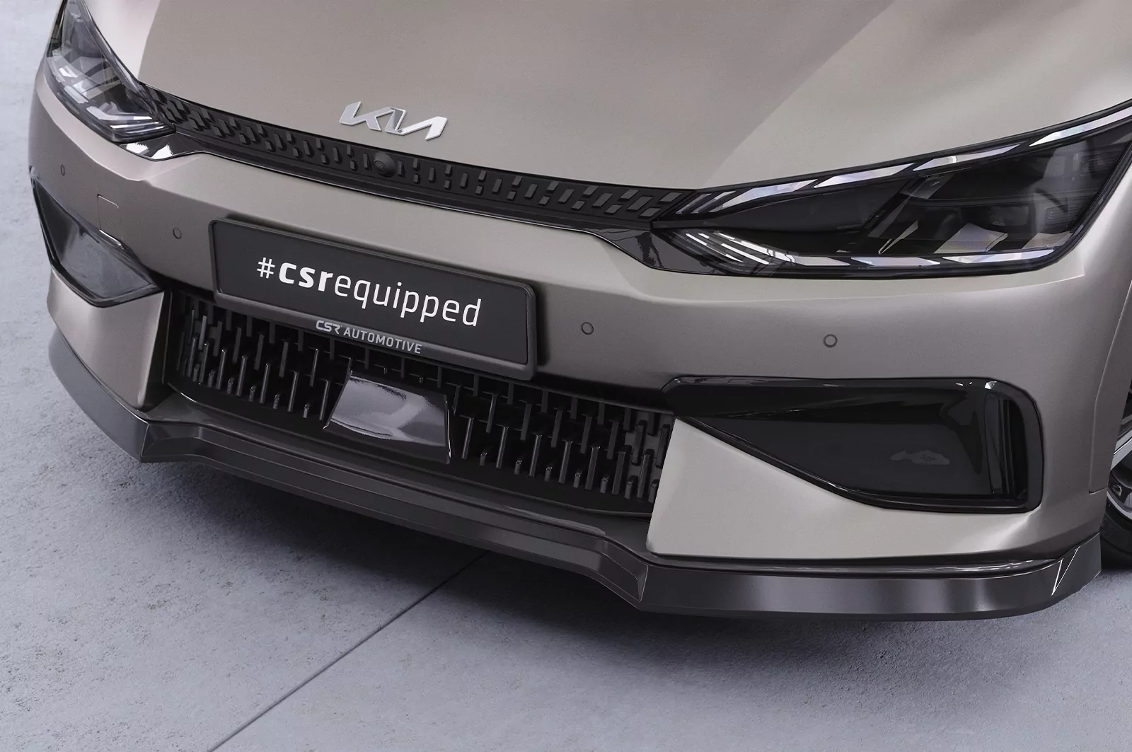 Cup-Spoilerlippe mit ABE für Kia EV6 GT / GT-Line CSL814 Schwarz Strukturiert