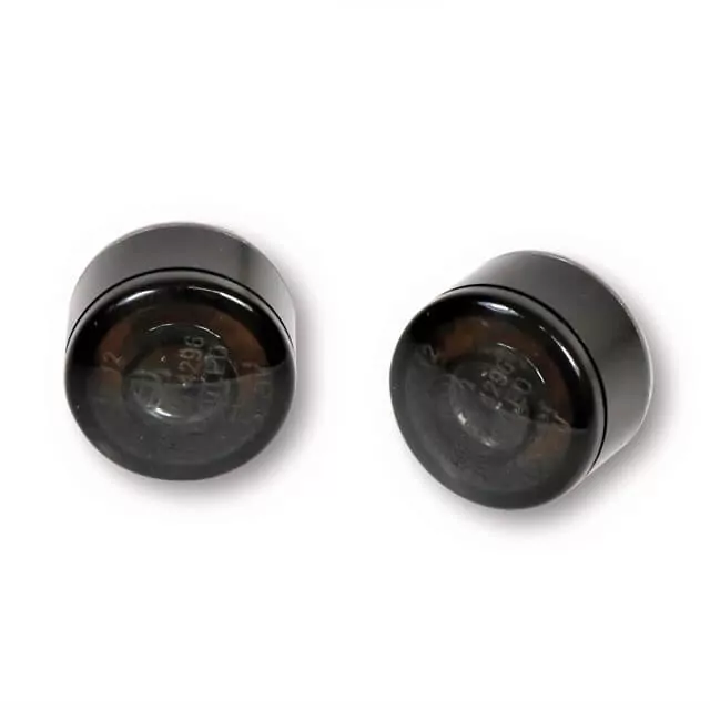 HIGHSIDER Pro Apollo LED Blinker-Modul Gehäuse Schwarz / Linse Rauchgrau (Paar), Vorn & Hinten