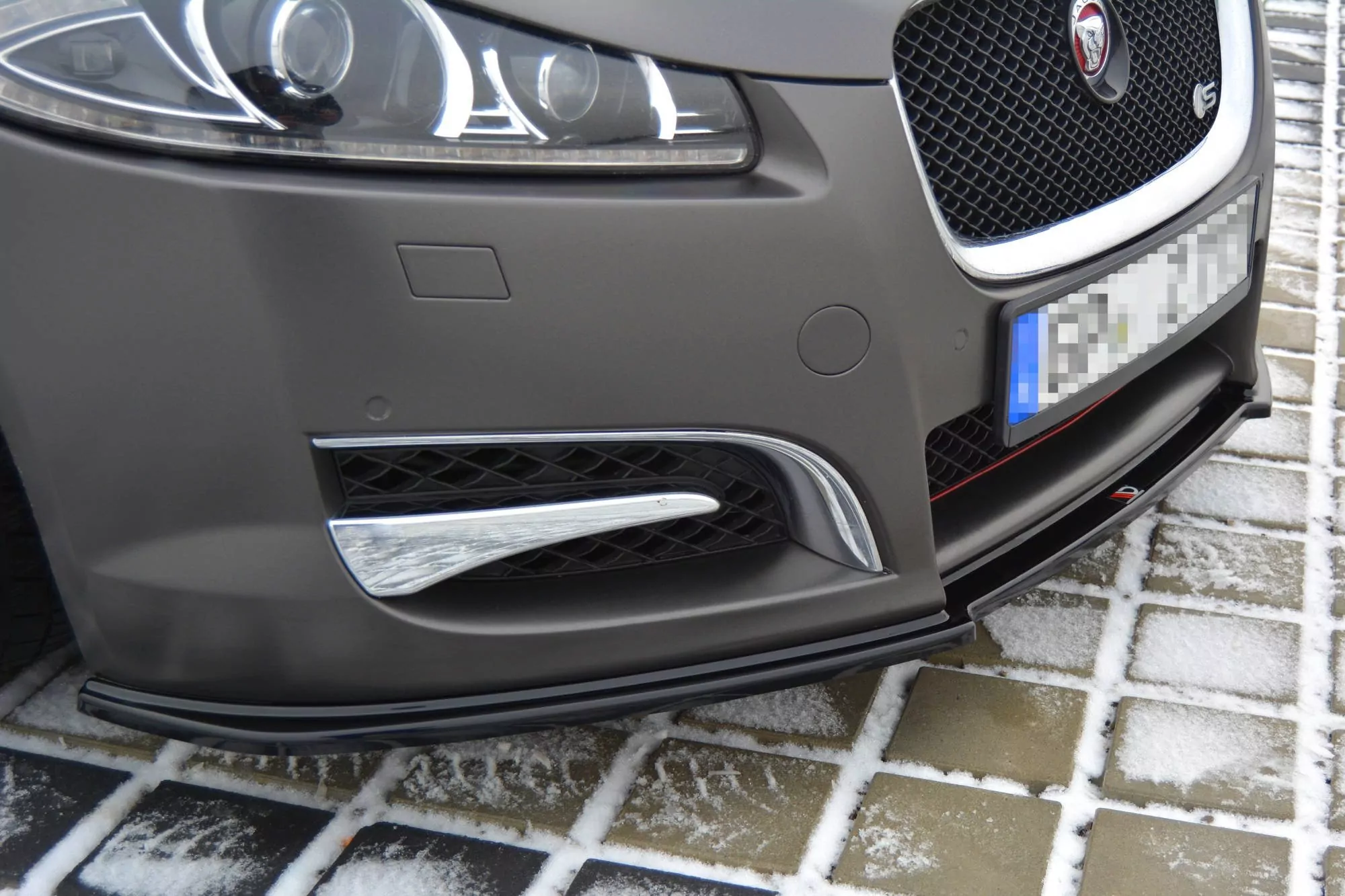 Front Ansatz Passend Für Passend Für JAGUAR XF (X250) Schwarz Hochglanz Schwarz Hochglanz