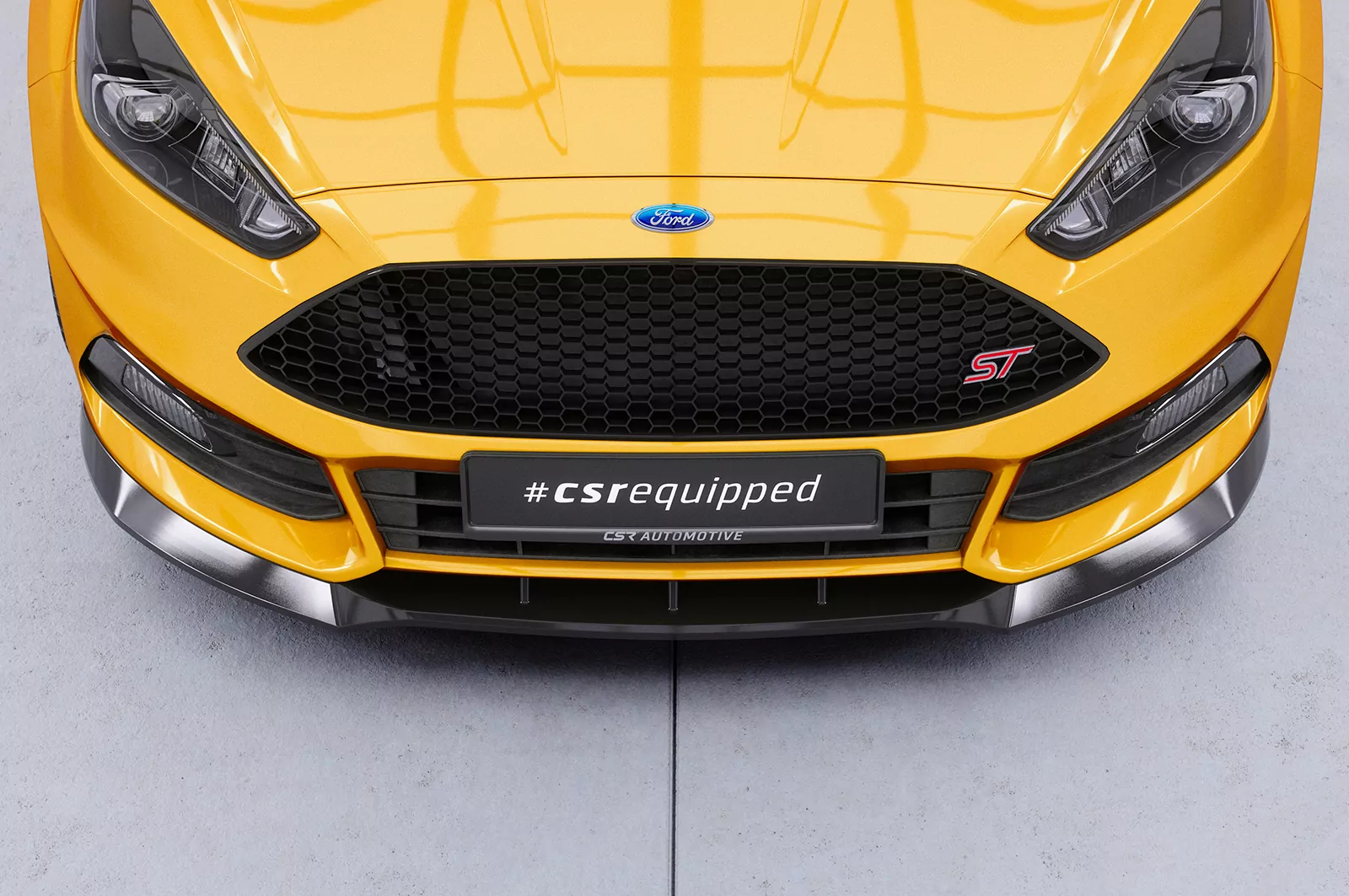 Cup-Spoilerlippe mit ABE für Ford Focus MK3 ST Turnier CSL476 Strukturiert (schwarz matt)