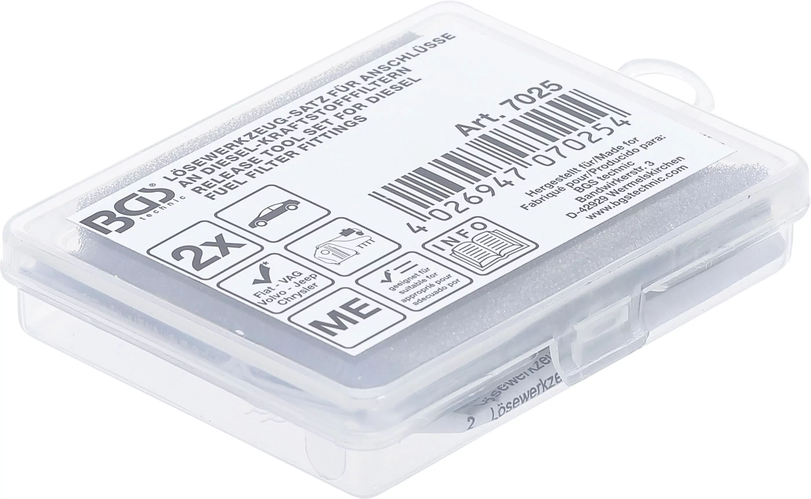 Lösewerkzeug-Satz | für Anschlüsse an Diesel-Kraftstofffiltern | für Fiat, VAG, Volvo, Jeep, Chrysler