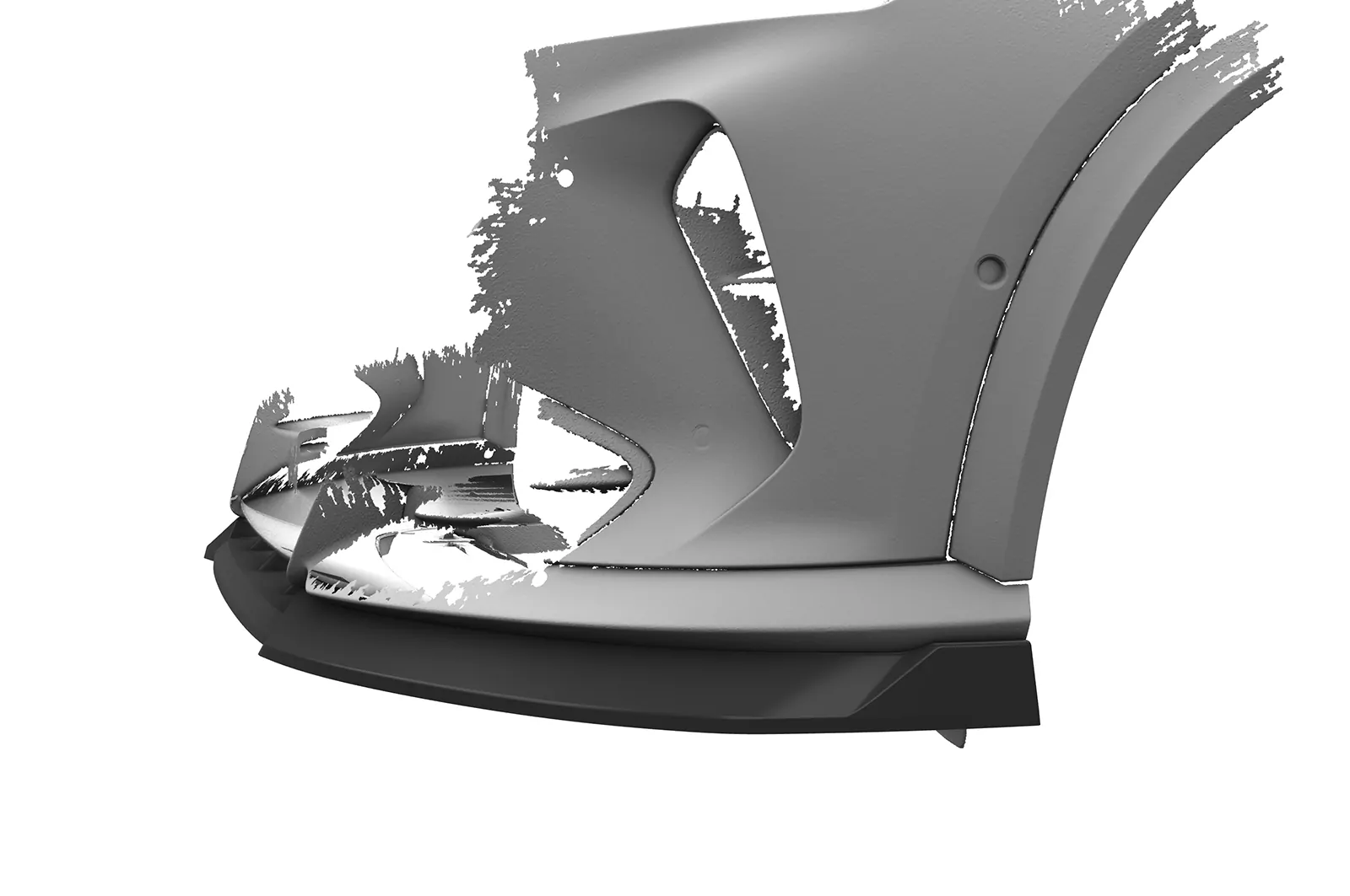 Cup-Spoilerlippe mit ABE für Cupra Formentor VZ5 CSL738 Schwarz Strukturiert