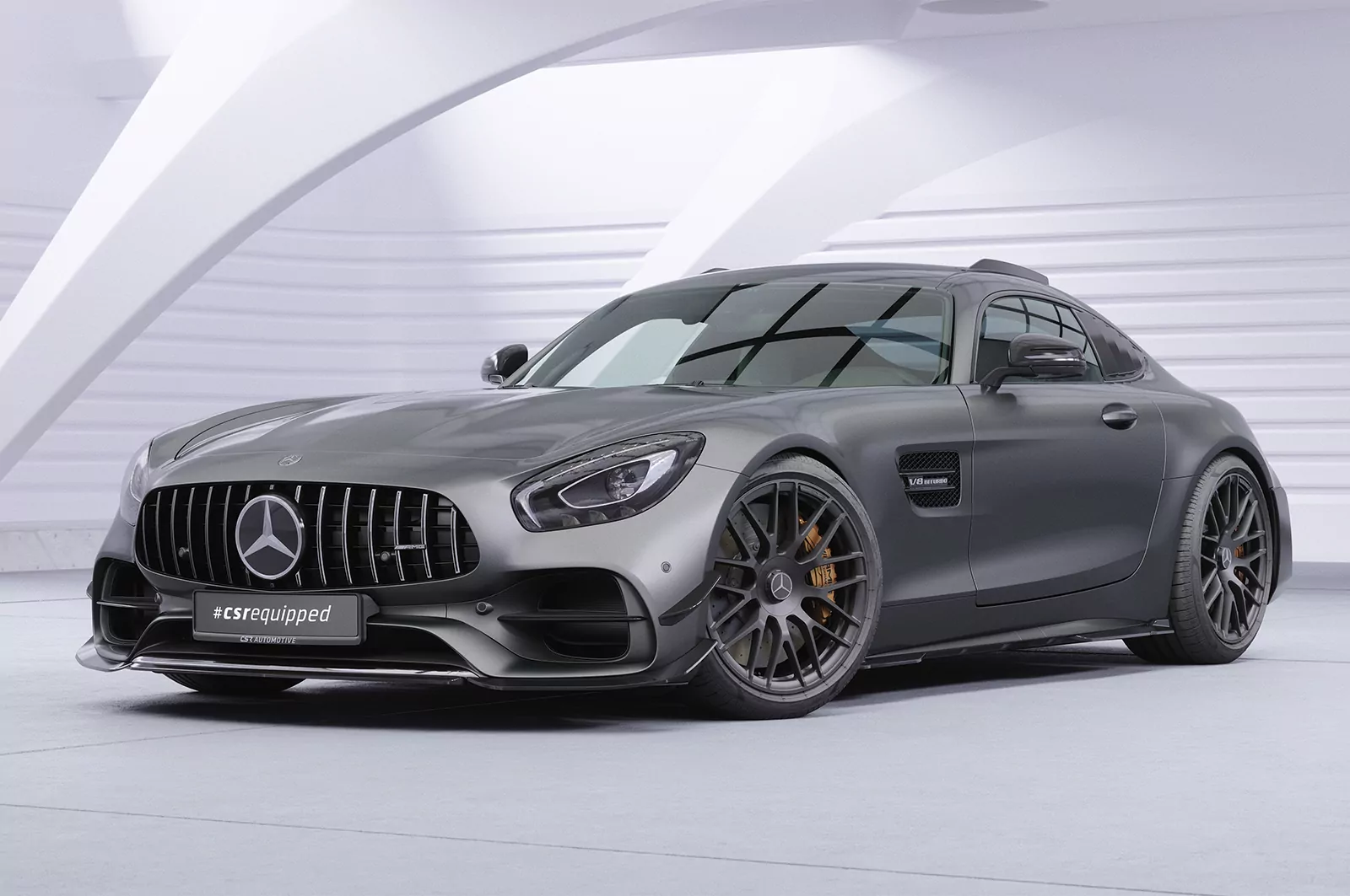 Performance Flaps für Mercedes-Benz AMG GT (190) FP034 Schwarz Strukturiert