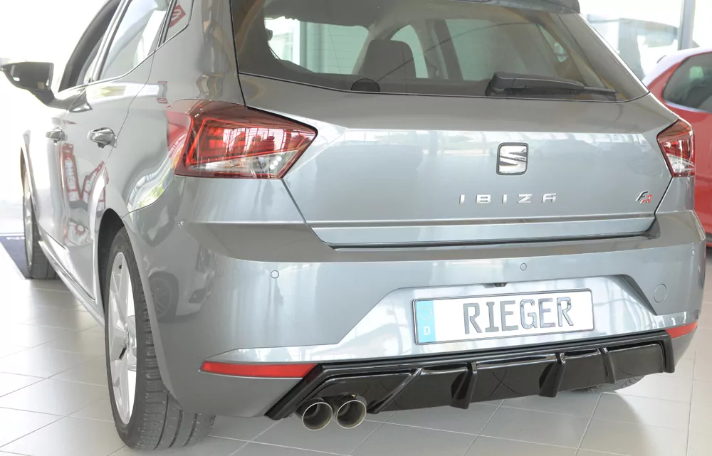 Rieger Heckeinsatz für Seat Ibiza FR (KJ) | 5-tür. 01.17- mit Endrohraussparung für Sport-ESD links