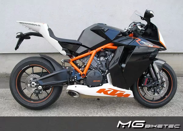 MG Biketec Sportfussrastenanlage / Rastenanlage / Fußrastenanlage mit ABE, gültig in D - A - CH für KTM 1190 RC8 ab 2008