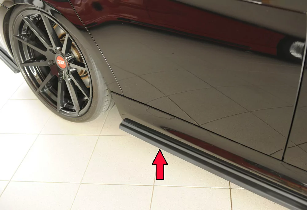 Rieger Seitenschweller rechts ansatz matt schwarz für BMW 3er E91 Touring 09.08- (ab Facelift) LCI