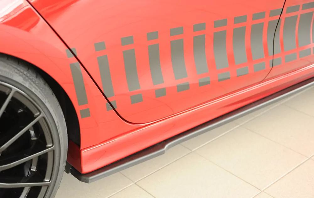 Rieger Seitenschweller rechts ansatz matt schwarz für Seat Leon (KL) 5-tür. (ST/Sportstourer) 09.20-06.24 (bis Facelift)