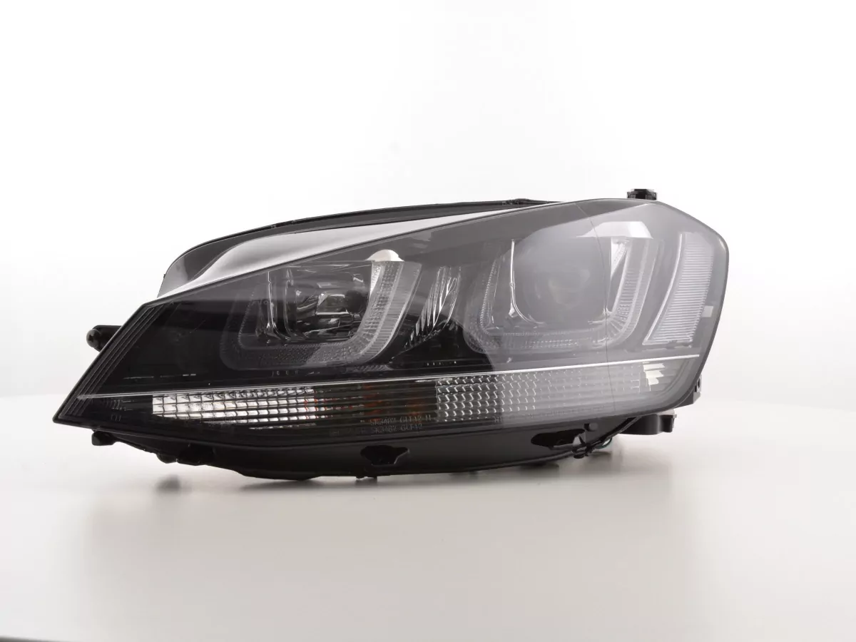 Scheinwerfer Set Daylight LED Tagfahrlicht VW Golf 7 Bj. ab 2012 schwarz/schwarz