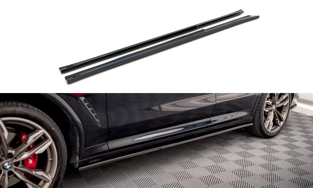 Seitenschweller Ansatz Passend Für Passend Für BMW X3 G01 M Paket Schwarz Hochglanz Schwarz Hochglanz
