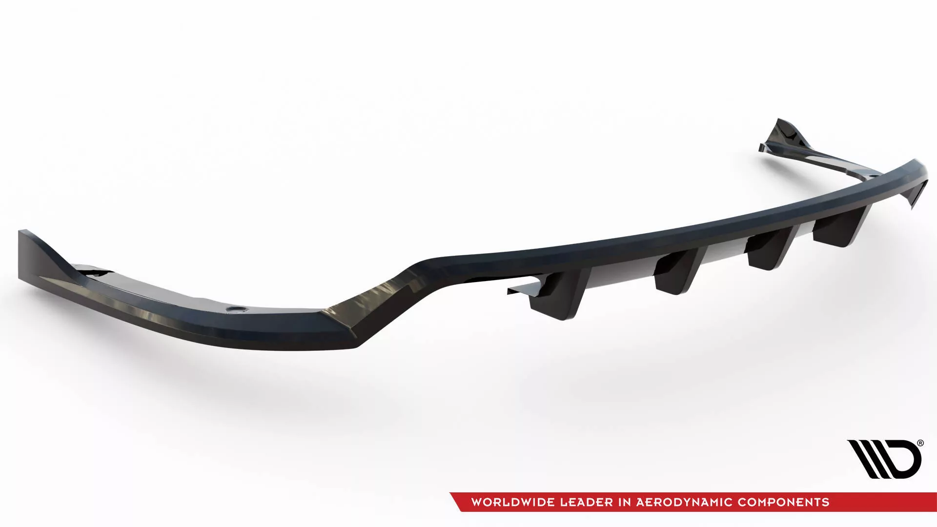 Hinten Splitter (mit Einem Vertikalem Balken) BMW 4er Coupe / Gran Coupe / Cabrio M-Paket F32 / F36 / F33 Schwarz Hochglanz
