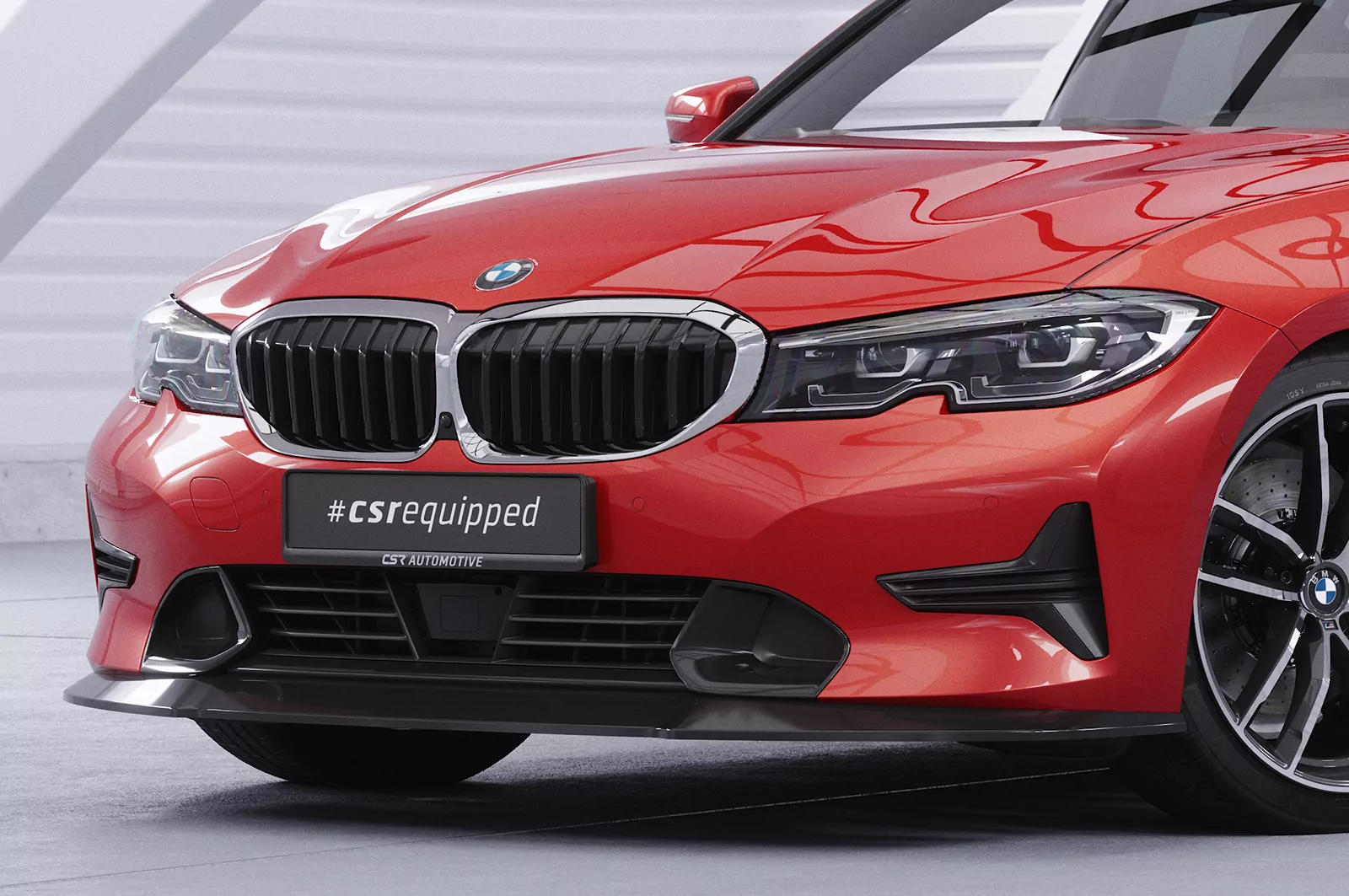 Cup-Spoilerlippe mit ABE für BMW 3er (G20/G21) Limousine und Touring CSL526 Schwarz Strukturiert