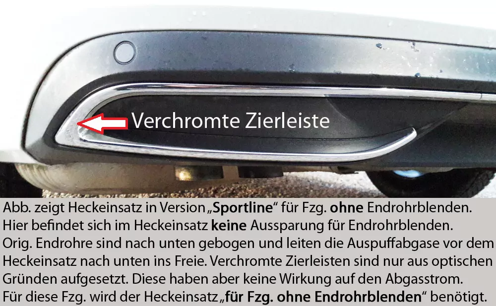 Rieger Heckeinsatz (für orig. elektr. AHK) matt schwarz für Skoda Superb III (3T/3V) Lim. 11.18-07.19 (bis Facelift 2)