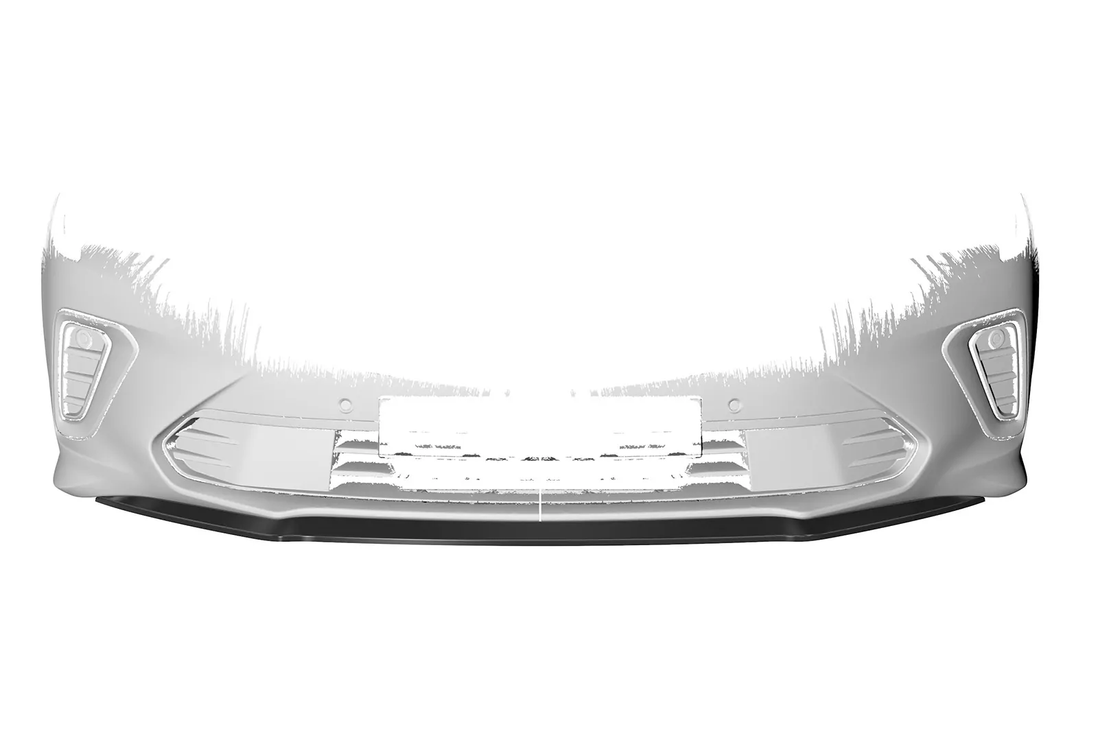 Cup-Spoilerlippe mit ABE für Opel Insignia B Gsi CSL505 Schwarz Strukturiert