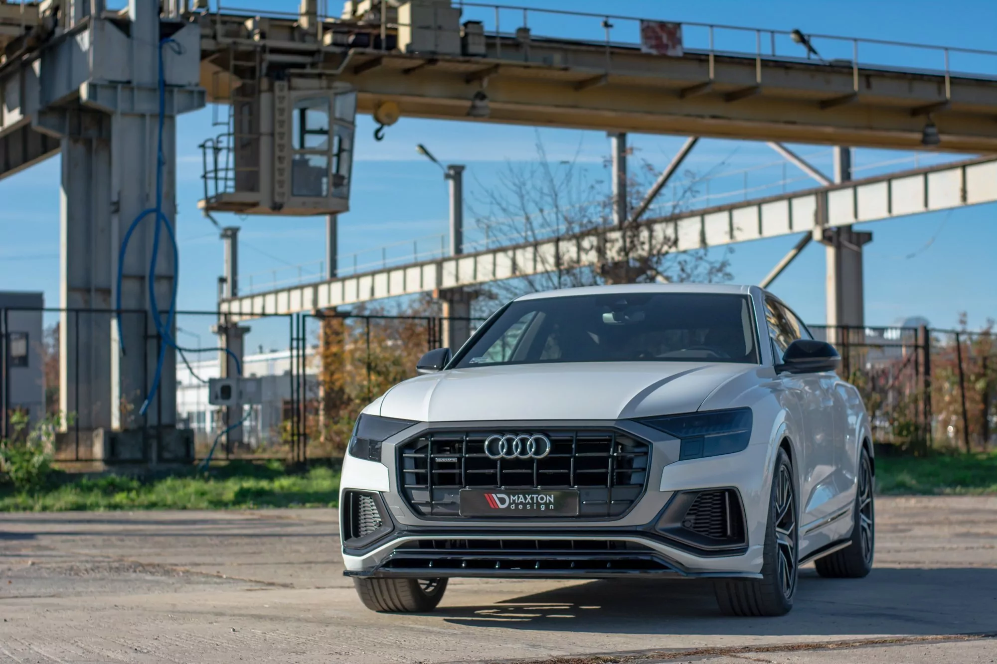 Front Ansatz Passend Für Passend Für  Audi Q8 S-line Schwarz Hochglanz Schwarz Hochglanz