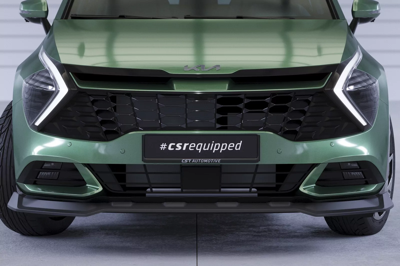 Cup-Spoilerlippe mit ABE für Kia Sportage (NQ5) CSL740 Schwarz Strukturiert