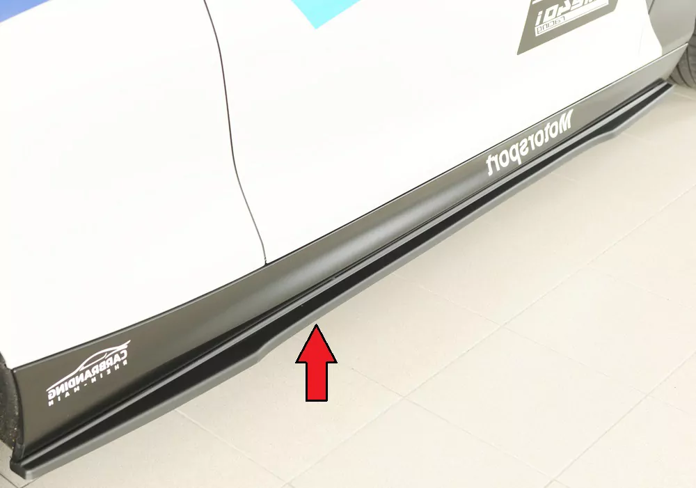 Rieger Seitenschweller rechts ansatz matt schwarz für BMW 2er F23  (1C) Cabrio 07.17- (ab Facelift) LCI