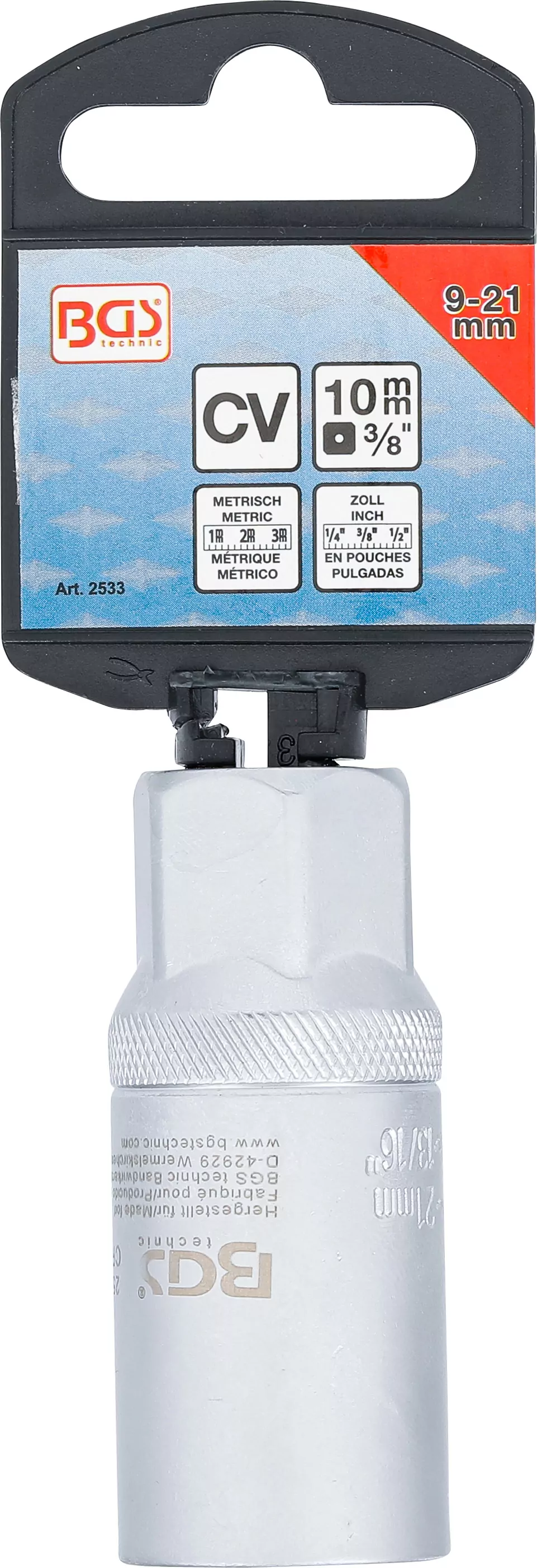 Multi-Einsatz | Antrieb Innenvierkant 10 mm (3/8") | SW 9 - 21 mm