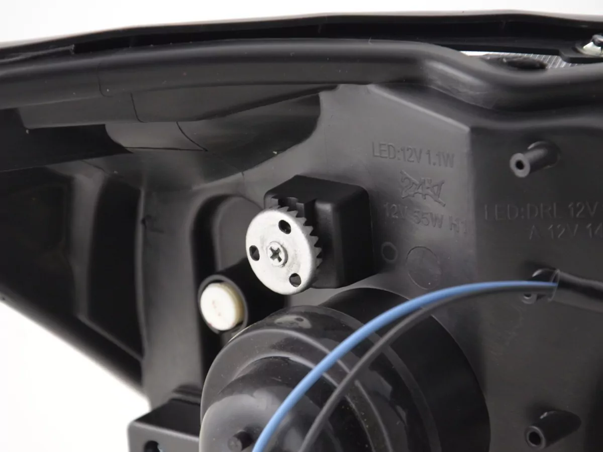 Scheinwerfer Set Daylight LED TFL-Optik Ford Focus 3/4/5-trg. Bj. 01-04 schwarz für Rechtslenker