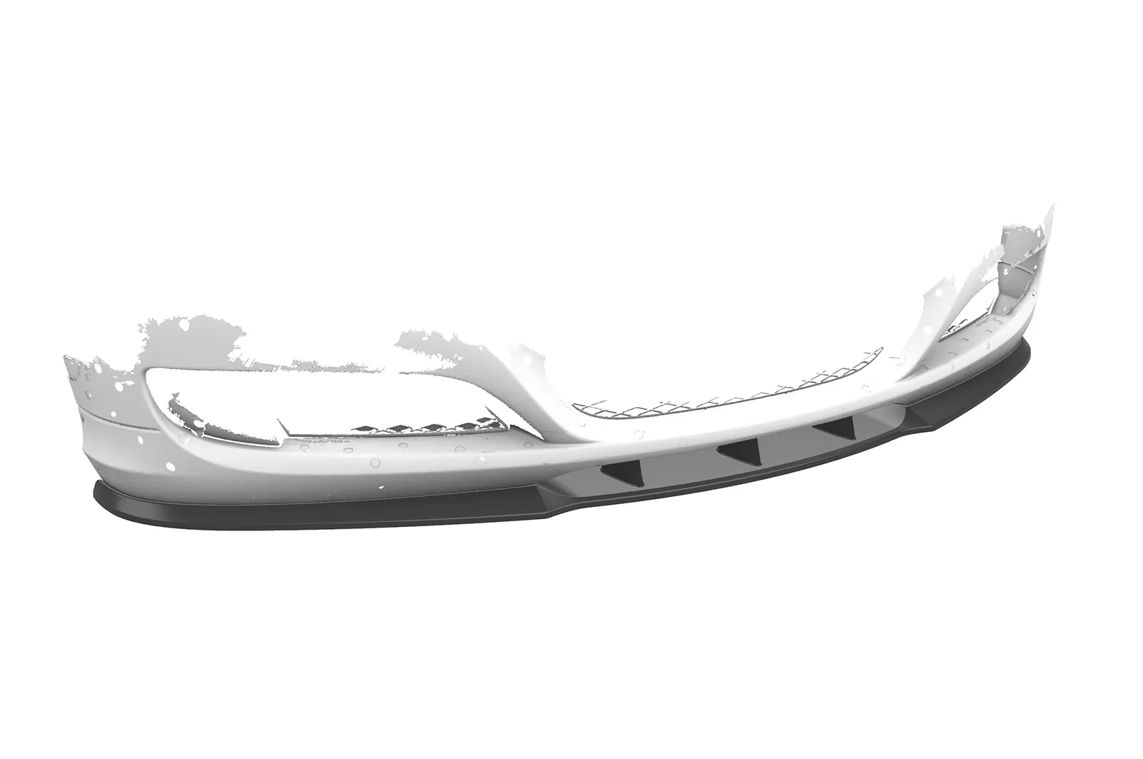 Cup-Spoilerlippe mit ABE für BMW E90 / E91 LCI CSL327 Strukturiert (schwarz matt)