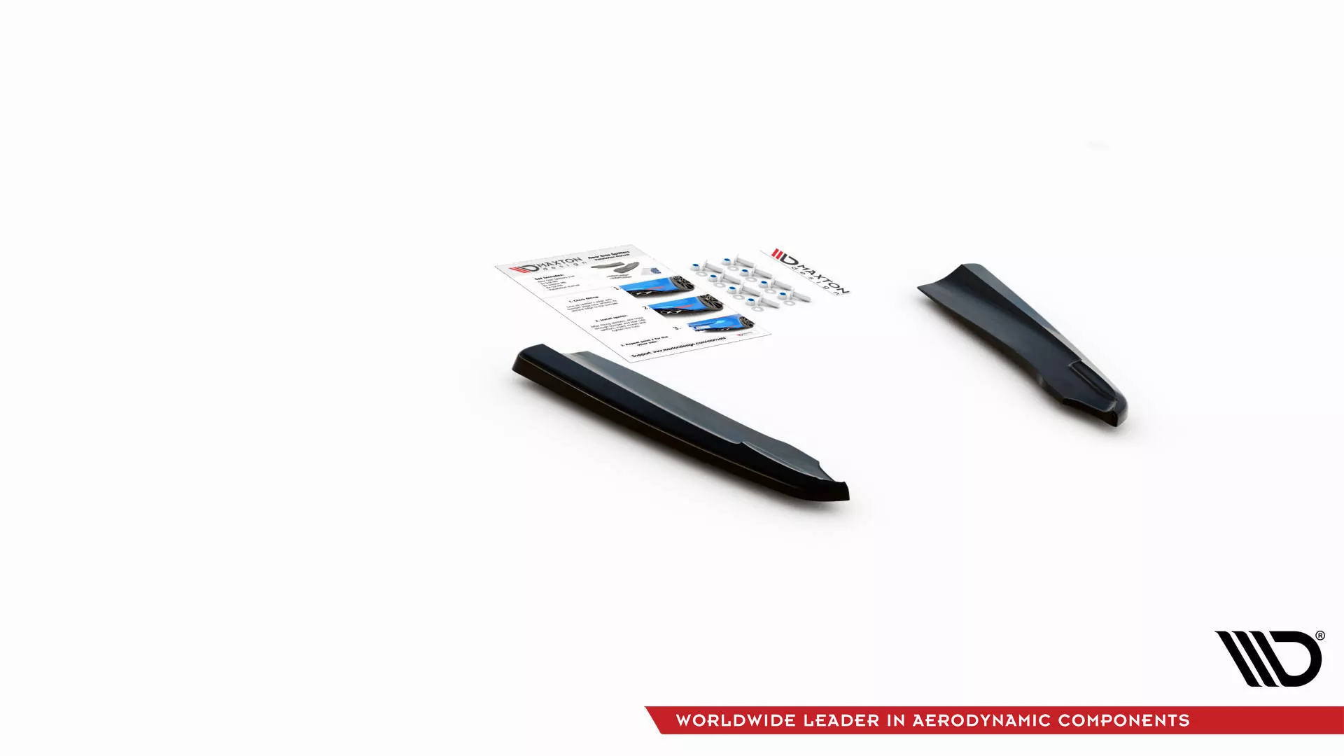 Heck Ansatz Flaps Diffusor Für Mercedes-Benz GLC Coupe AMG-Line C253 Facelift Schwarz Hochglanz