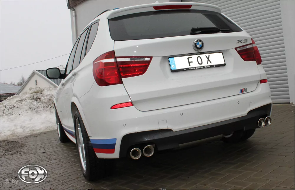 BMW X3 F25 - 35i/ 35d  Endschalldämpfer Ausgang rechts/links - 2x90 Typ 17 rechts/links