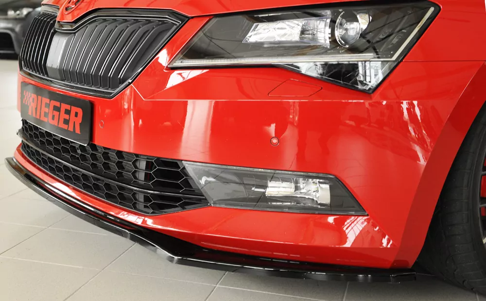Rieger Spoilerschwert für Skoda Superb III (3T/3V) | Lim. 03.15-10.18 (bis Facelift) für orig. Frontschürze