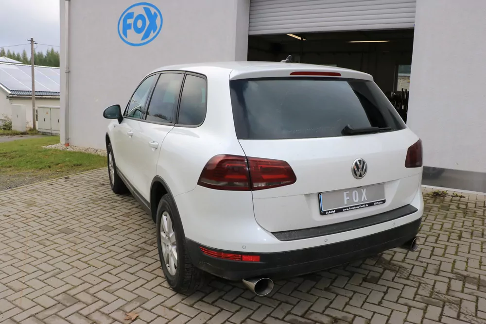VW Touareg Typ 7P  Endrohrpaar zum Anstecken für den originalen Endschalldämpfer - 1x114 Typ 25 rechts/links