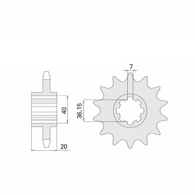 Ritzel 16 Zähne Teilung 530