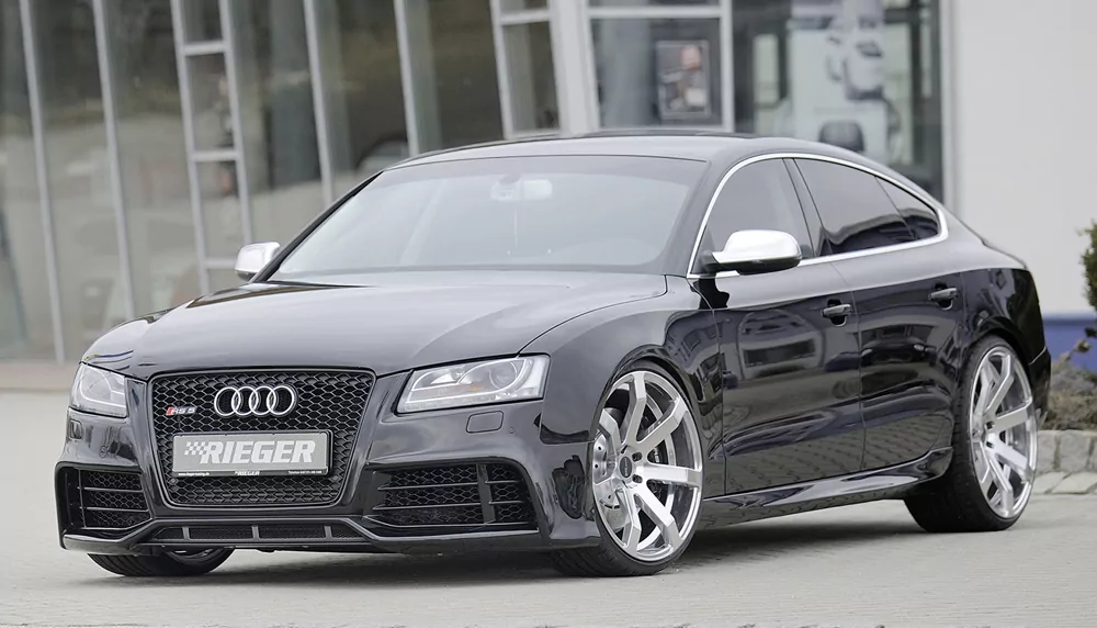 Rieger Spoilerstoßstange für Audi A5 S5 (B8/B81) - Sportback 06.07-07.11 (bis Facelift) carbon optik