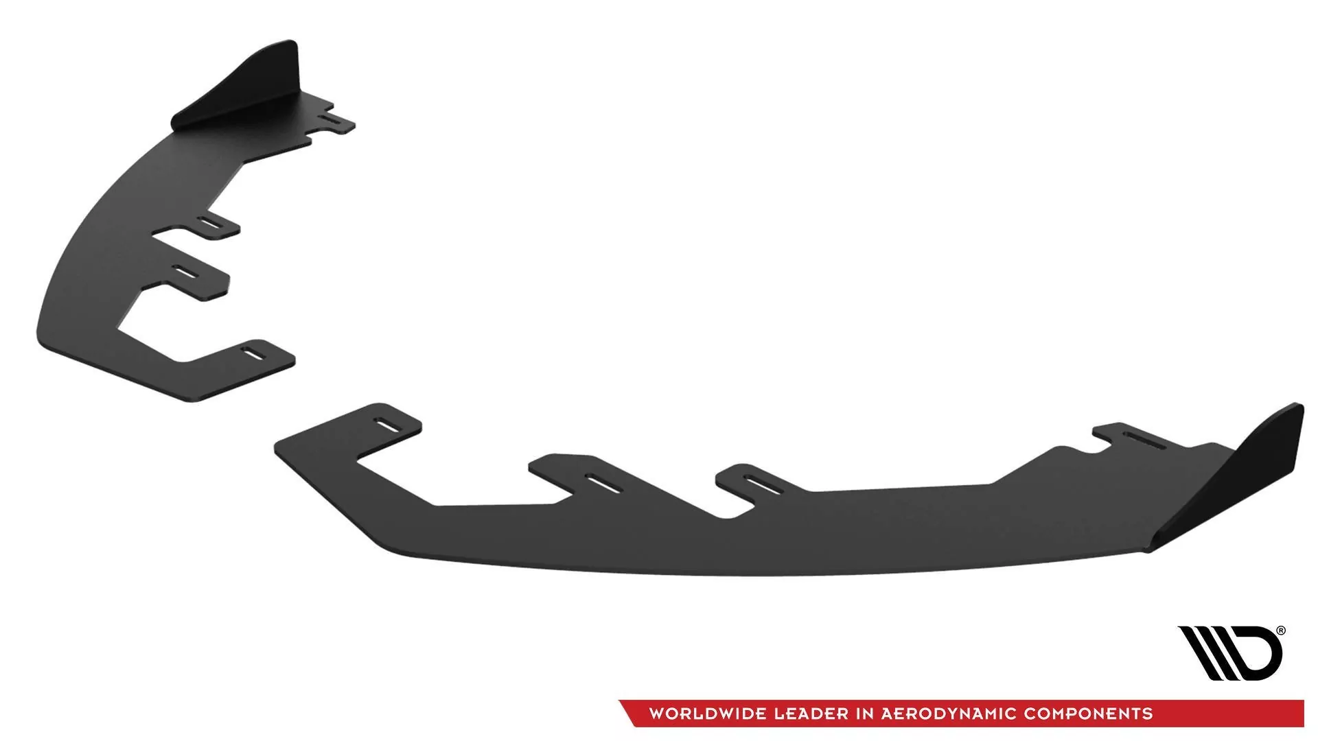 Robuste Racing Front Ansatz Für Passend Für + Front Stoßstangen Racing Flaps Passend Für Ford Fiesta Mk8 ST / ST-Line Schwarz Hochglanz