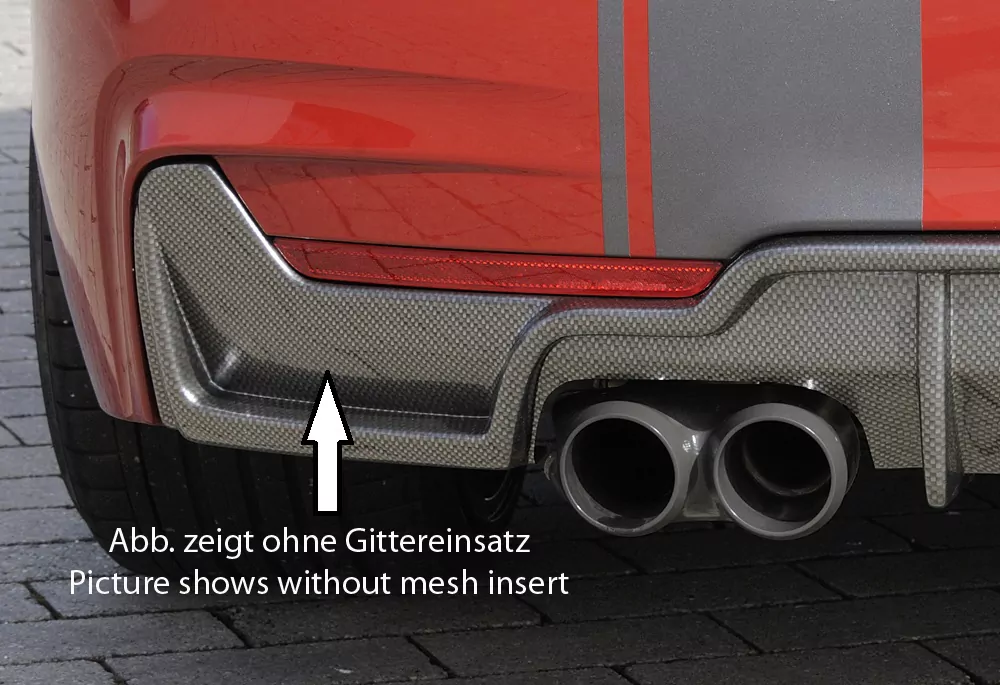 Rieger Heckeinsatz für BMW 4er F36  (3C) | Gran Coupé (5-tür.) 07.15- (ab Facelift) LCI nur für M-Paket-Heckschürze