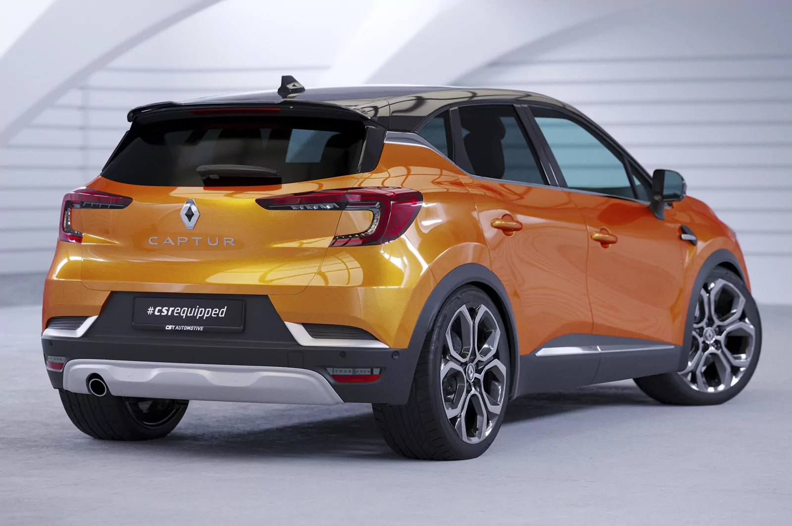 Heckflügel mit ABE für Renault Captur II HF904 Schwarz Strukturiert