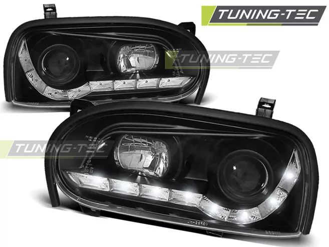 HEADLIGHTS DAYLIGHT BLACK fits VW GOLF 3 09.91-08.97