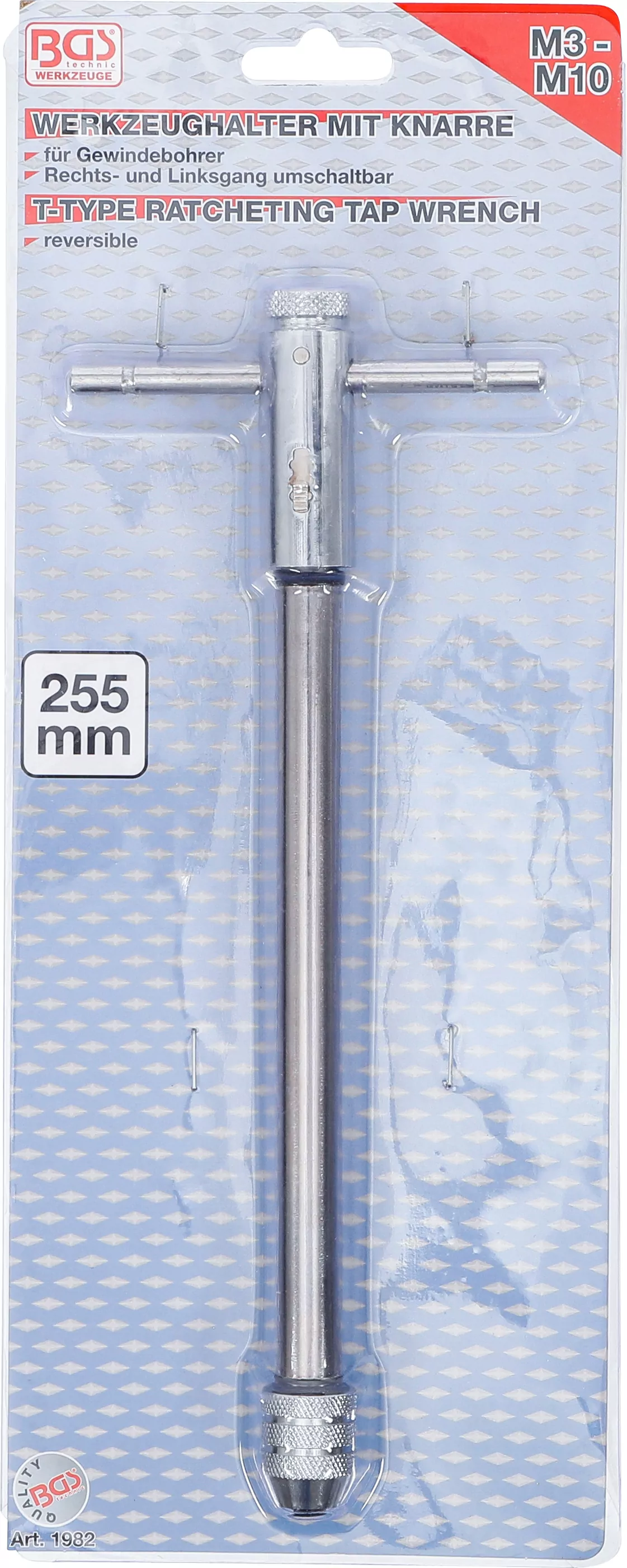 Werkzeughalter mit Gleitgriff für Gewindebohrer | M3 - M10 | 255 mm