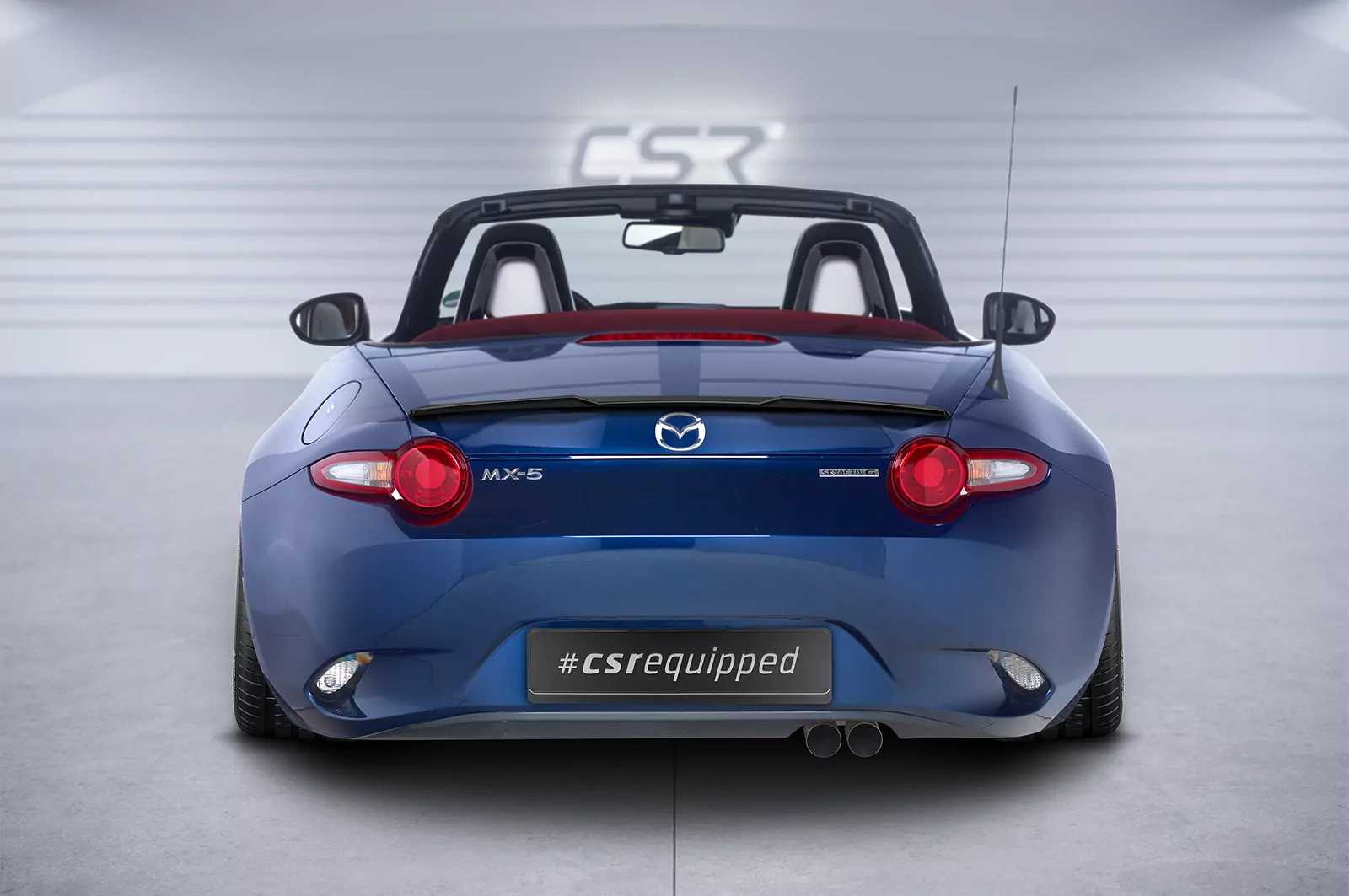 Heckflügel mit ABE für Mazda MX-5 4 (Typ ND) HF924 Schwarz Strukturiert