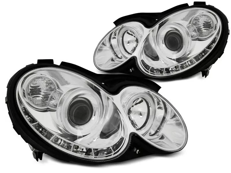 HEADLIGHTS DAYLIGHT CHROME fits MERCEDES CLK W209 03-10  